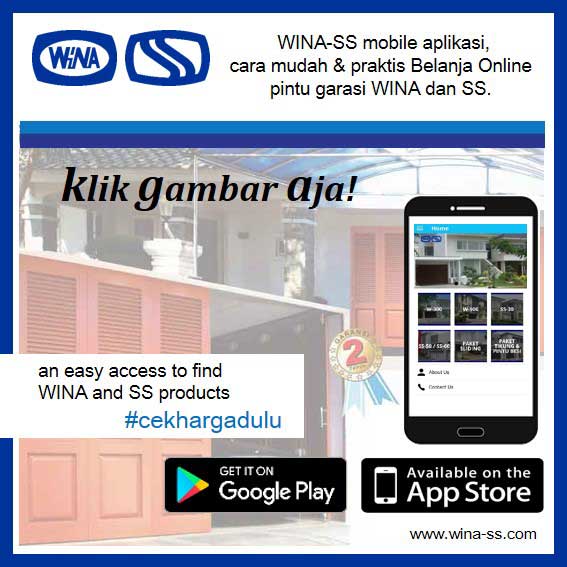 Rel Komponen Pintu Lipat WINA SS Rel Pintu Garasi 